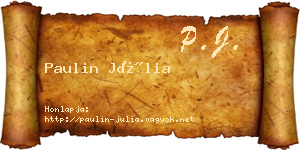 Paulin Júlia névjegykártya