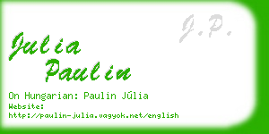 julia paulin business card
