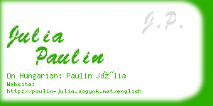 julia paulin business card